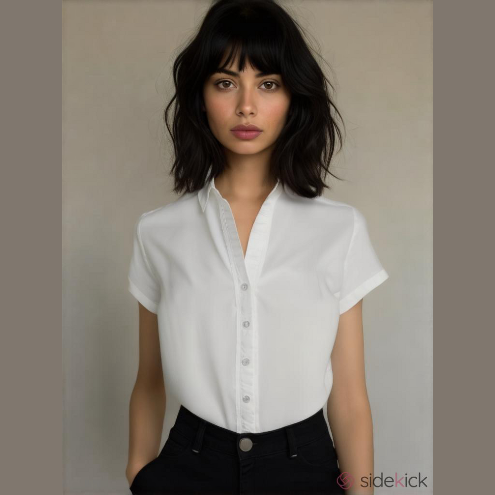 White Button-Up Shirt by New York & Company